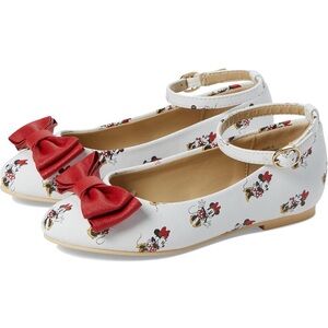 Disney Minnie Mouse White Shoes with Red Bow